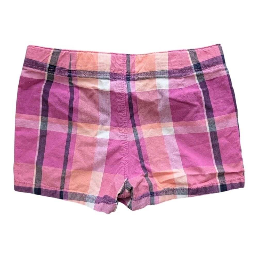 Gymboree Girls Pink Plaid Cotton Shorts Size 6
